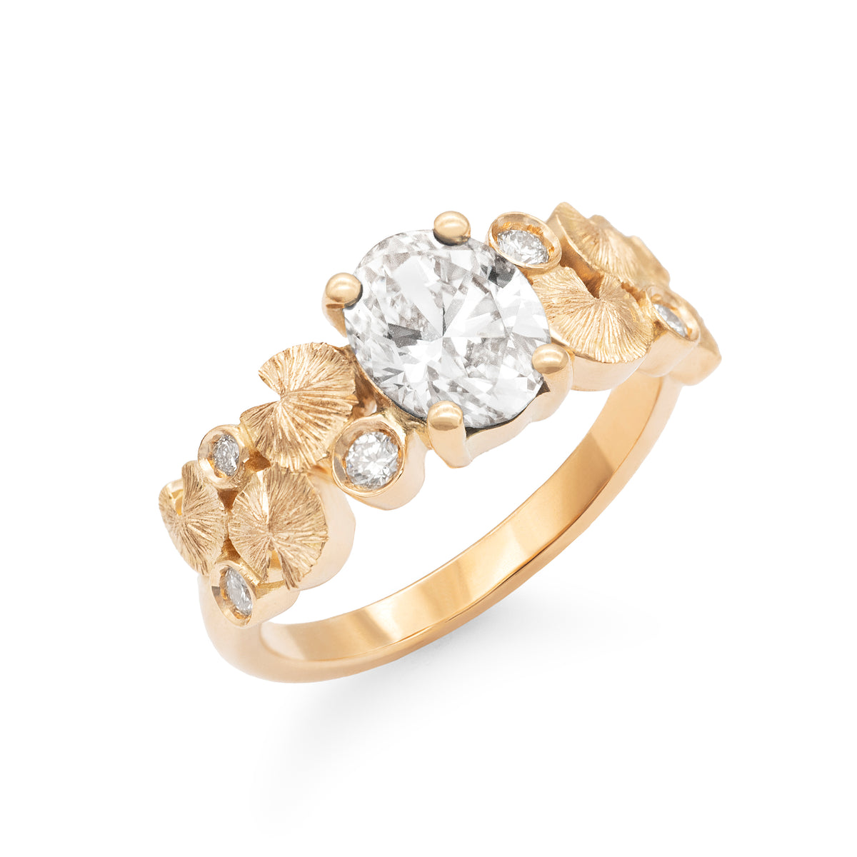 Bague de fiançailles Nymphéas Diamant