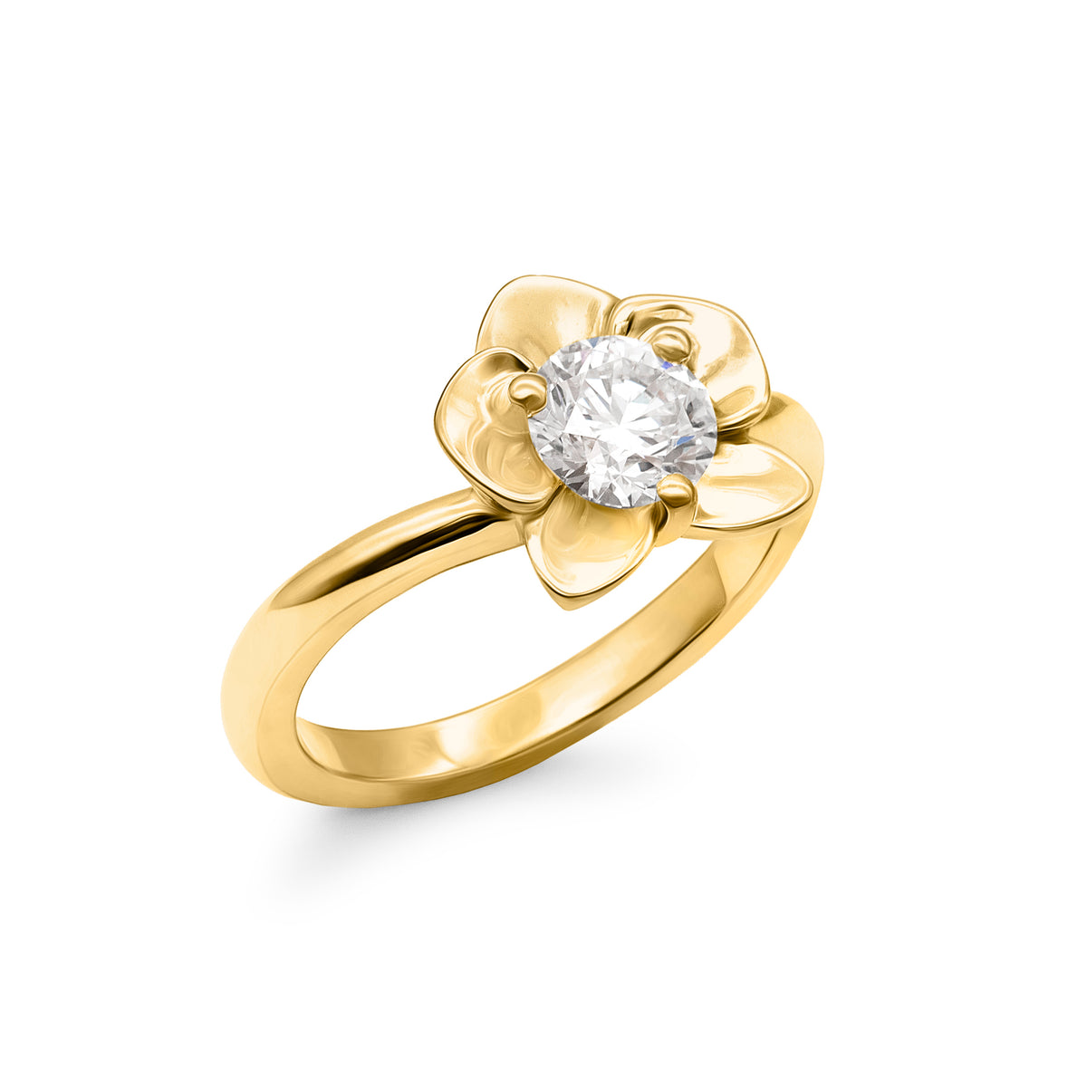 Bague de fiançailles orchidée