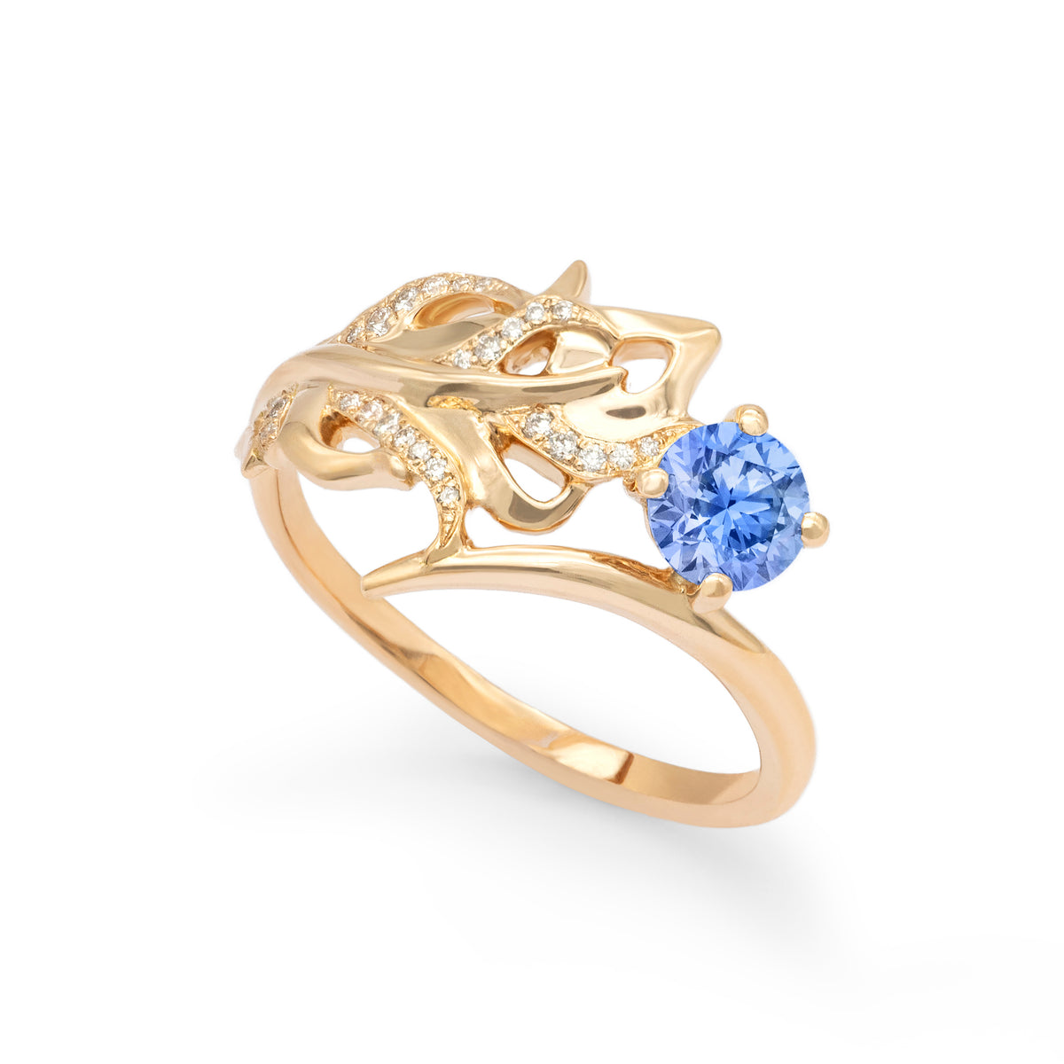 Bague Plume Saphir