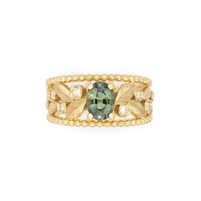 Bague Rameau d’olivier Band ring Saphir