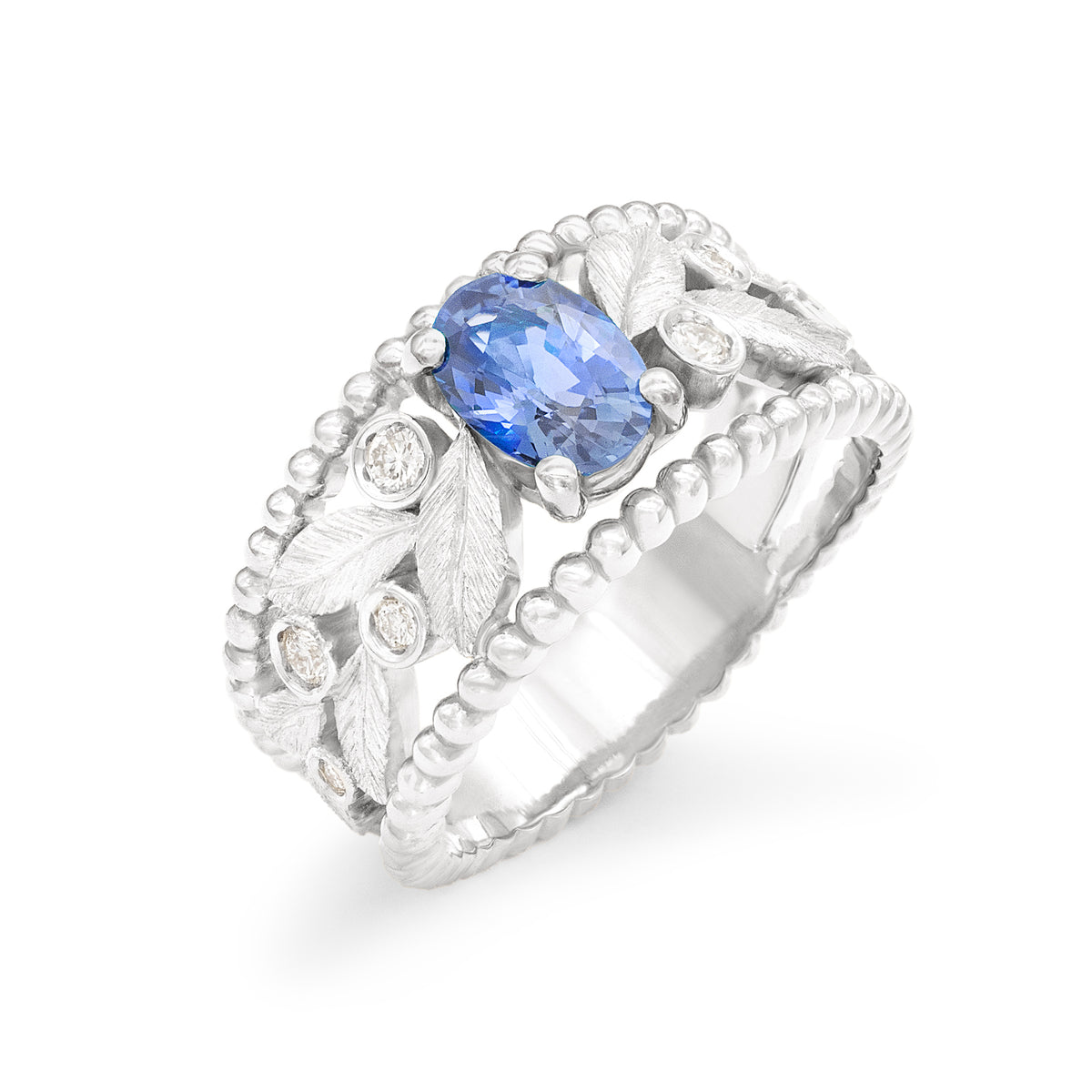 Bague Rameau d’olivier Band ring Saphir