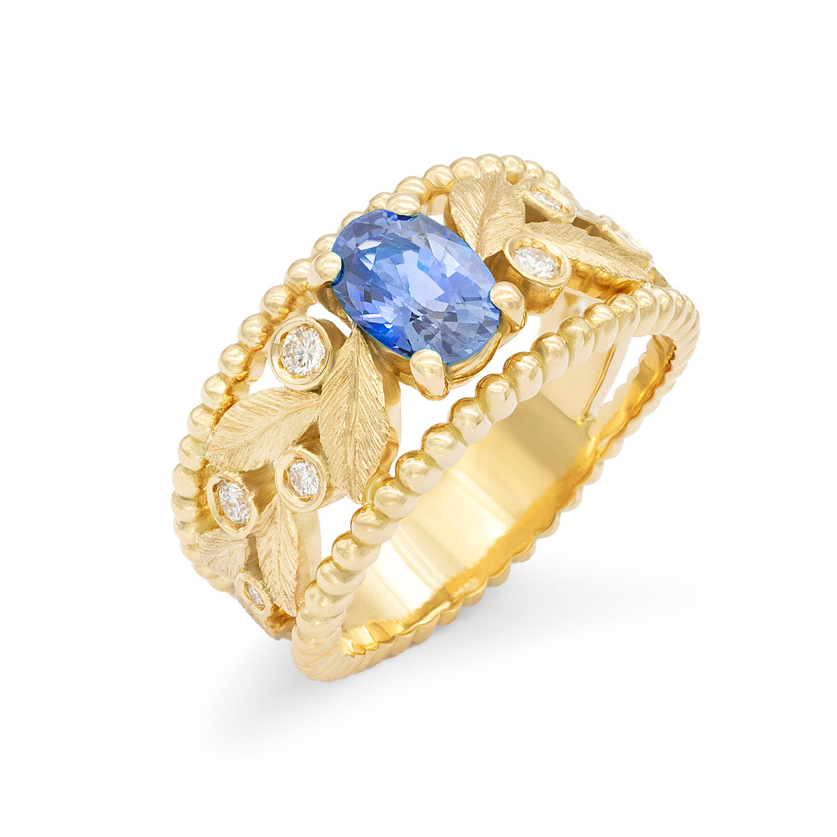 Bague Rameau d’olivier Band ring Saphir