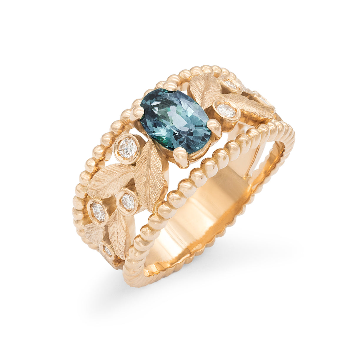 Bague Rameau d’olivier Band ring Saphir