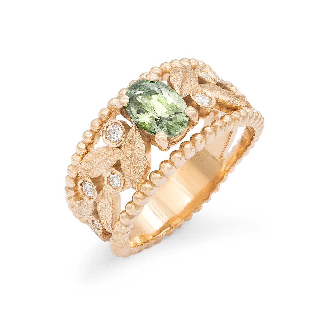 Bague Rameau d’olivier Band ring Saphir