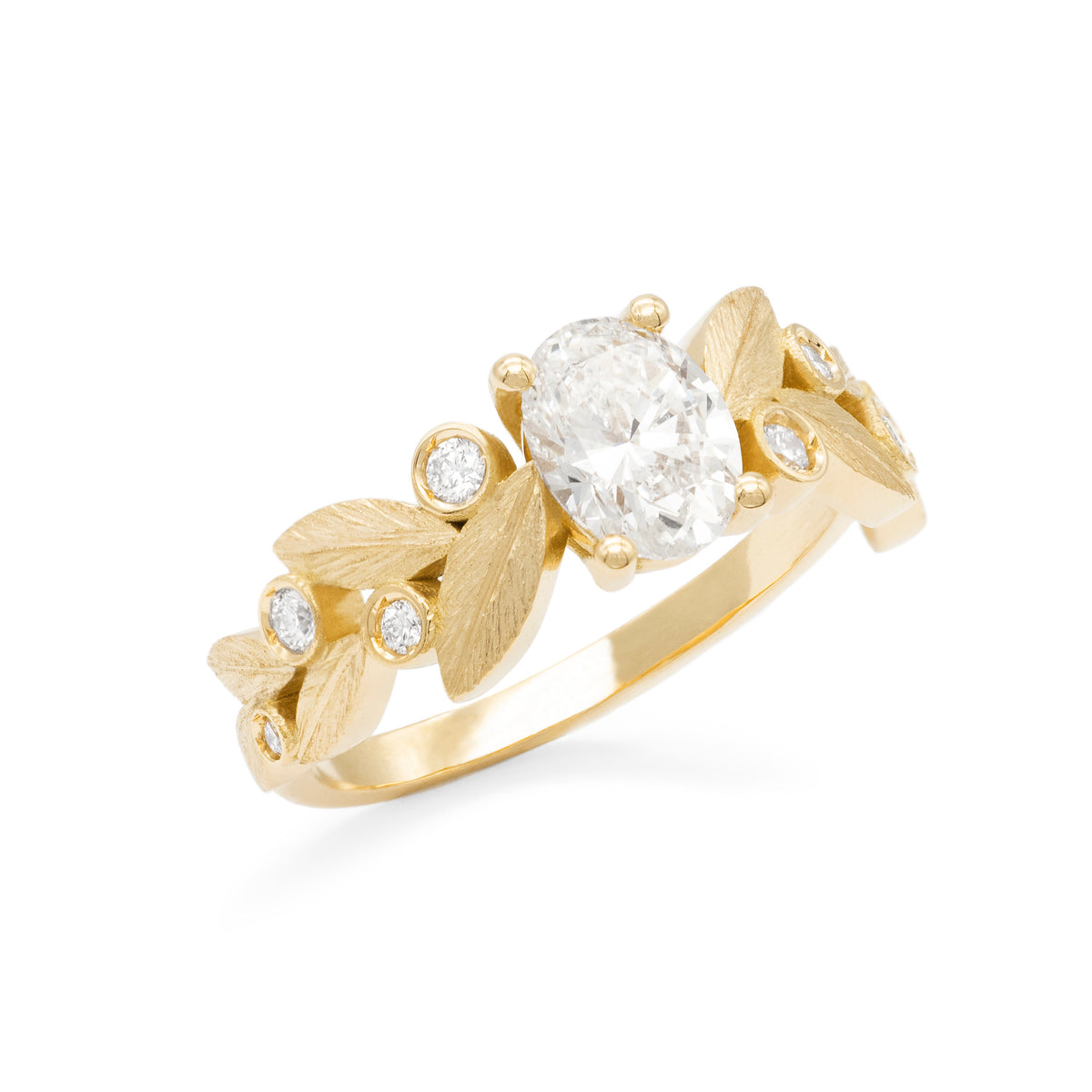 Bague Rameau d'olivier Diamant
