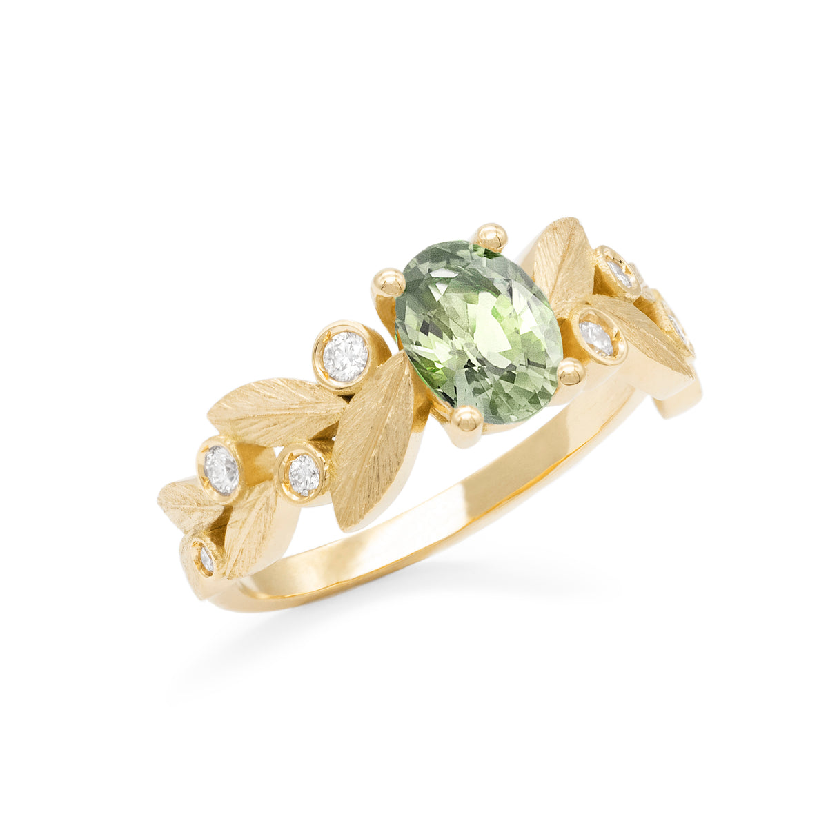 Bague Rameau d'olivier Saphir