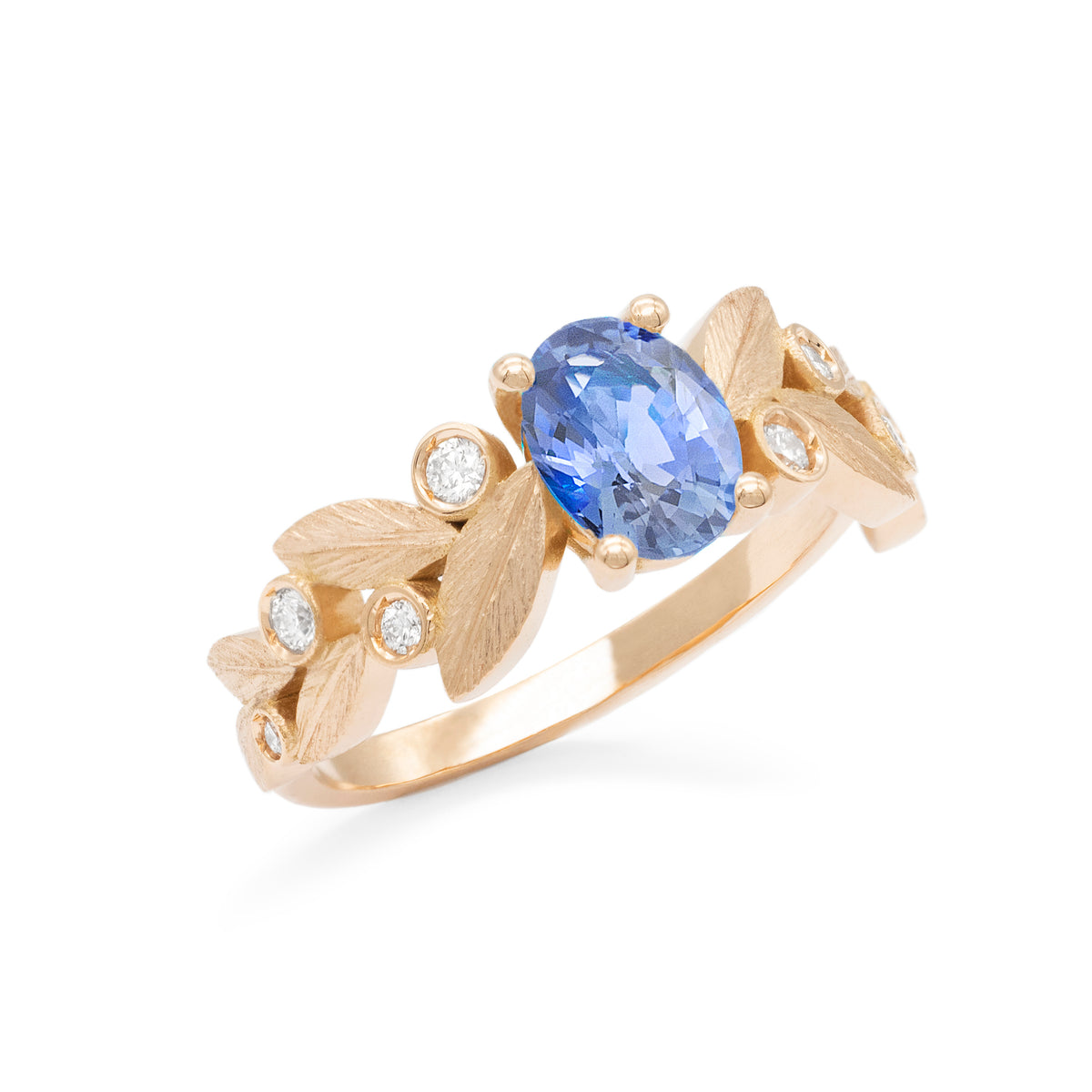 Bague Rameau d'olivier Saphir