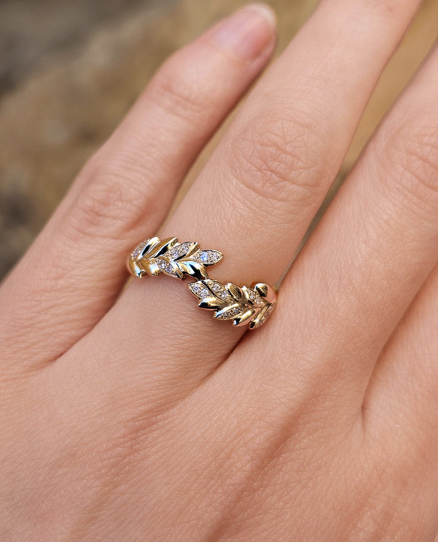Bague duo d'épis de blé