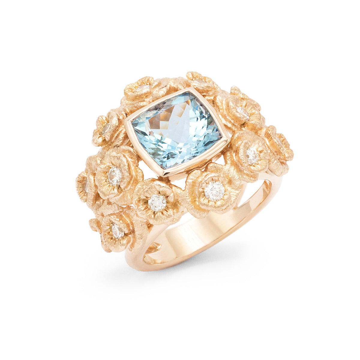 Bague boule coquelicots