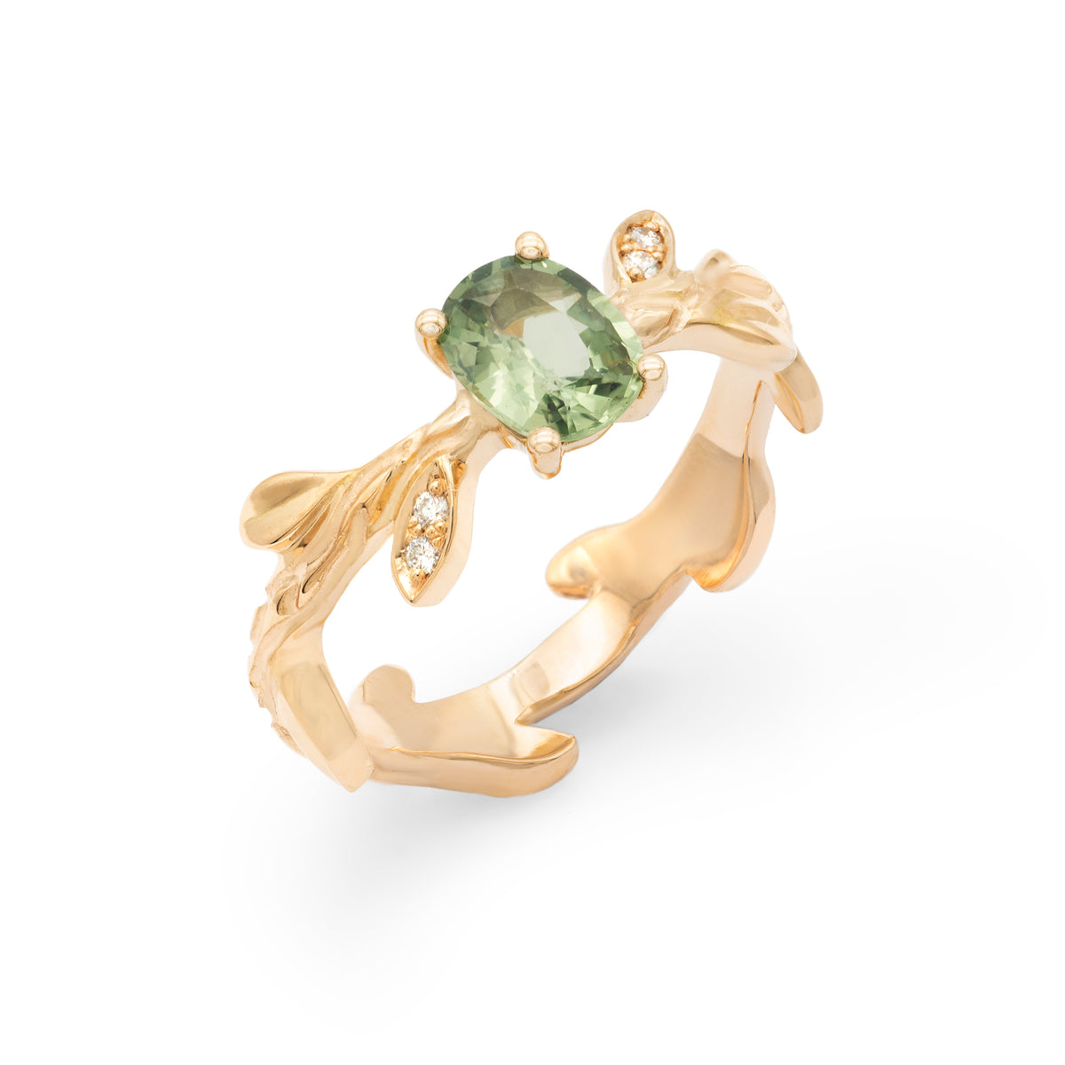 Bague Branche Saphir ovale