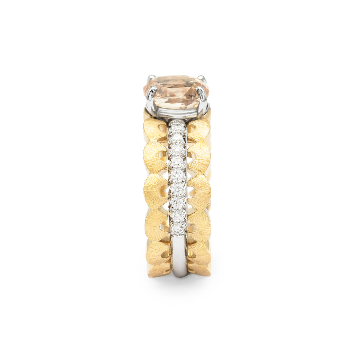 Bague de fiançailles couronne de Coquillages