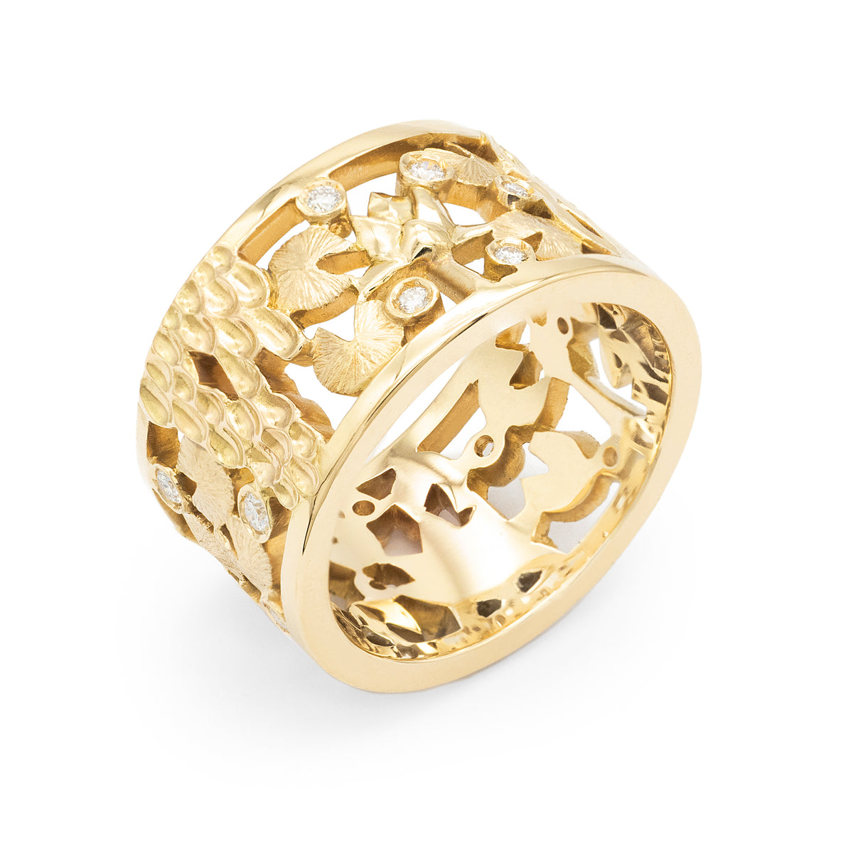 Band ring Nymphéas