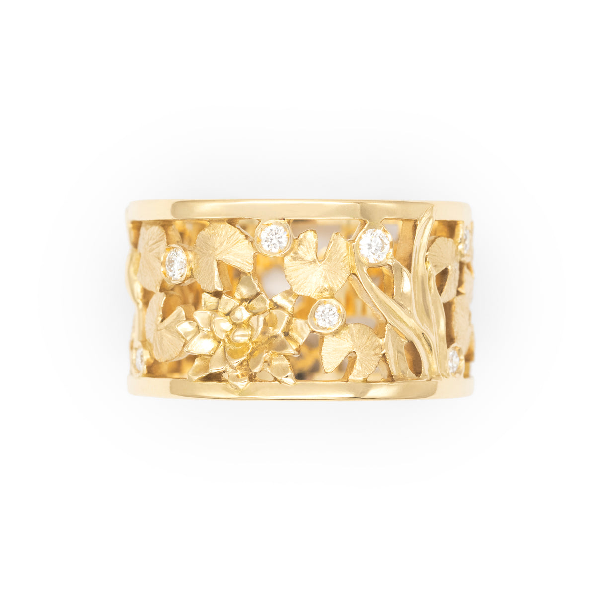 Band ring Nymphéas