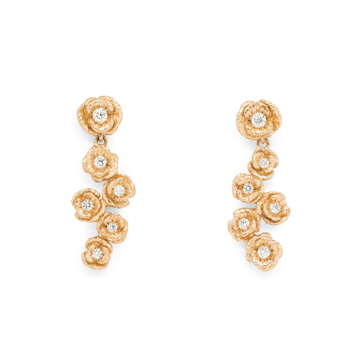 Boucles d’oreilles bouquet de coquelicots