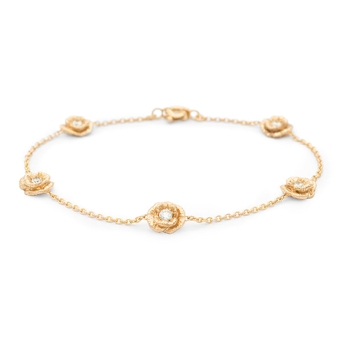 Bracelet 5 coquelicots