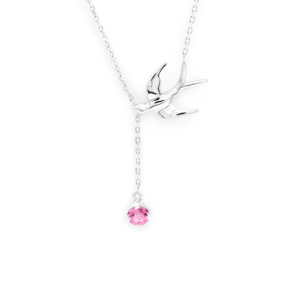 Collier hirondelle et sa précieuse Saphir