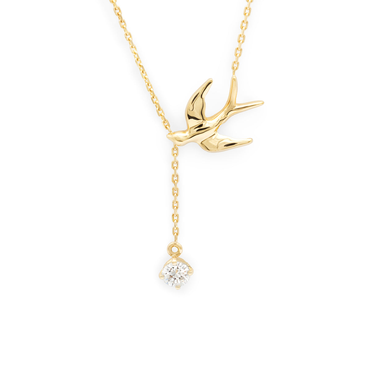 Collier hirondelle et sa précieuse Diamant