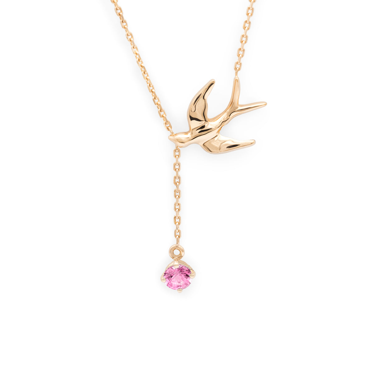 Collier hirondelle et sa précieuse Saphir