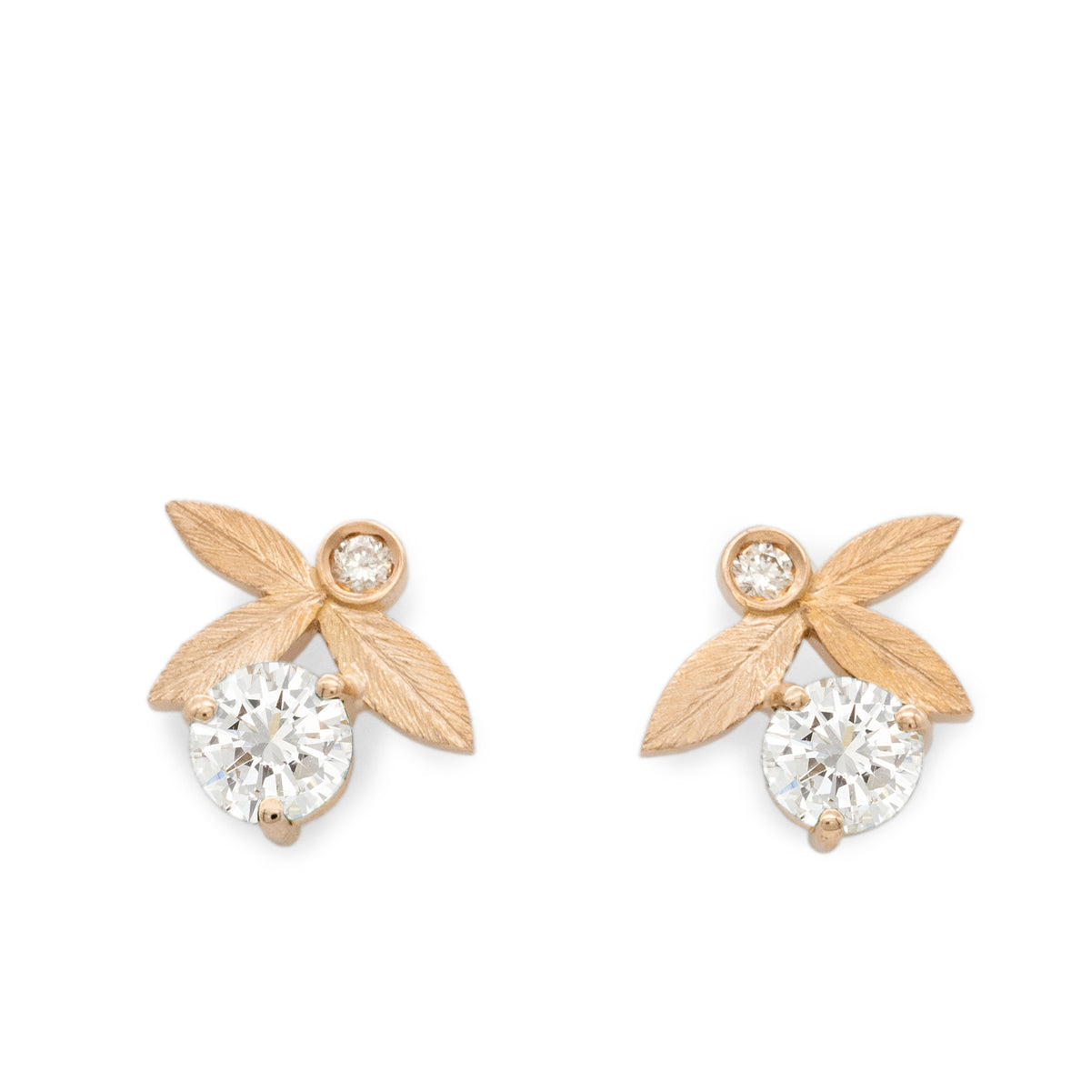 Boucles d’oreilles Puces Olivier Diamants